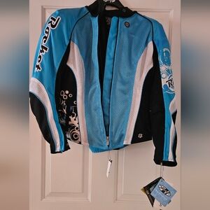 Joe Rocket Blue and Black Motorcycle Jacket (Never Worn)